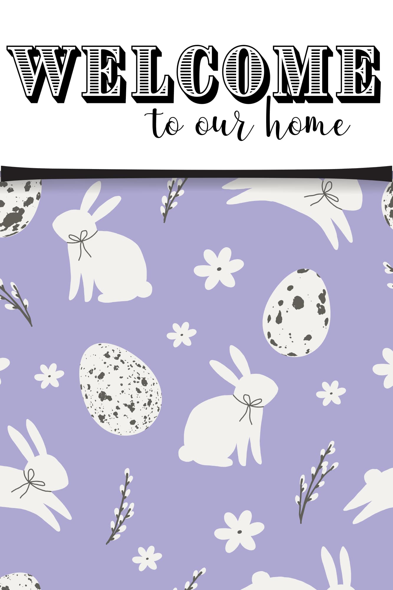 "Welcome" bunny Garden Flag