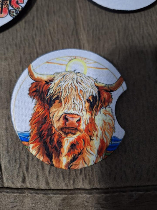 HIghland Cow Car Coaster