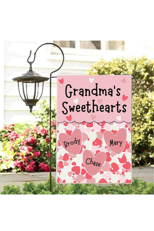 Grandma's Sweethearts Personalized Fabric Garden Flag