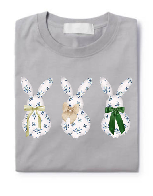 Blue Floral Bunny Shirt