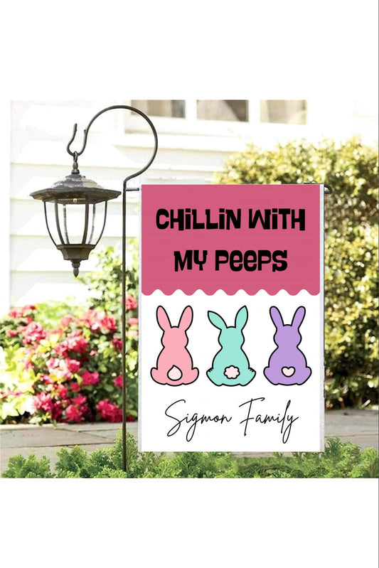 Peeps Garden Flag
